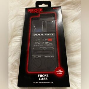 Stranger Things CODE RED Walkie Talkie Extendable Antenna iPhone 16 Pro Case NEW